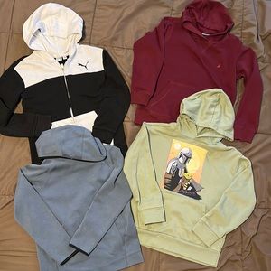 4 Hoodies (size 8, 10-12) plus other